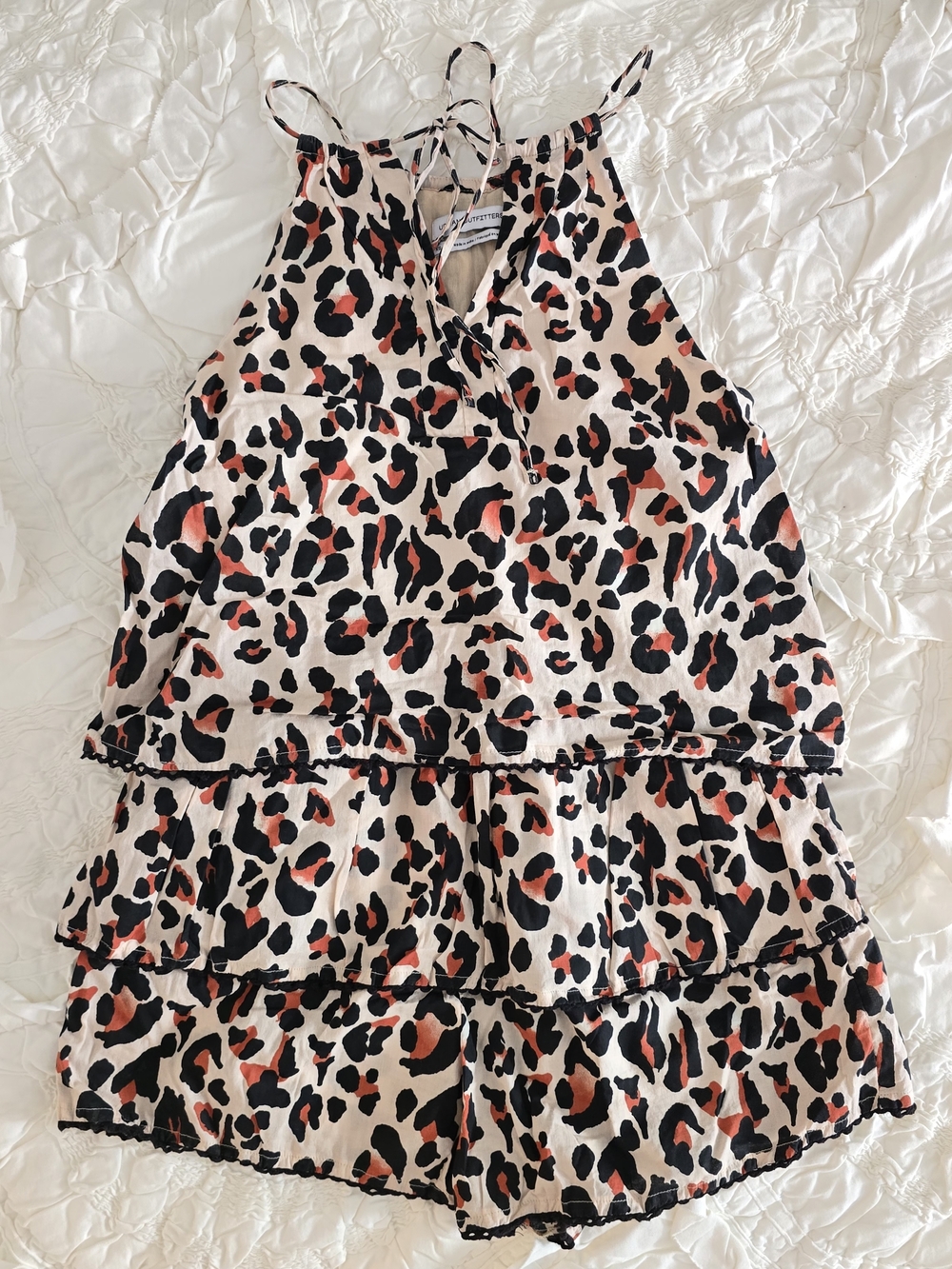 Urban Outfitters Beige Top Animal Print Romper